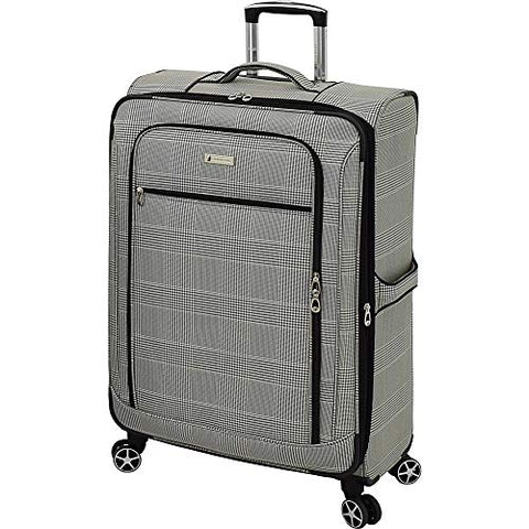 London Fog Softside 28" Spinner, Black White Multi Z1