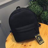 AMA(TM) Women Girls Backpack School Bag Shoulder Bag Travel Rucksack (Black)