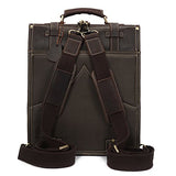S-Zone Men'S Vintage Crazy Horse Genuine Leather Backpack Messenger Shoulder Bag