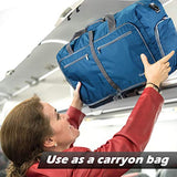 Gonex 40L Packable Travel Duffle Bag for Boarding Airline, Lightweight Gym Duffle Water Repellent & Tear Resistant Deep Blue