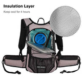 MIRACOL Hydration Backpack with 2L BPA Free Water Bladder, Thermal Insulation Pack Keeps Liquid Cool up to 4 Hours, Perfect Outdoor Gear for Hiking, Cycling, Camping, Running （Pastel Violet）