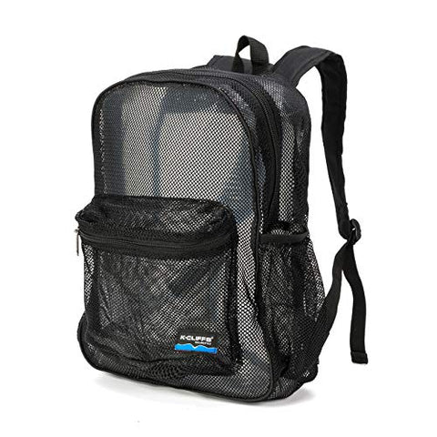 Heavy Duty Classic Student Mesh Backpack | Padded Straps | Black