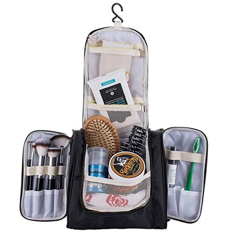 Toiletry Travel Hanging Bag - Store Cosmetic Makeup for Women, or Shaving Kit for Men, This Large