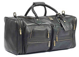 Robert Meyers Fine Leather Classic Duffel Bag (Black)