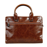 Berchirly Mens PU Leather Computer Business Laptop Briefcase Handbag For Men Coffee