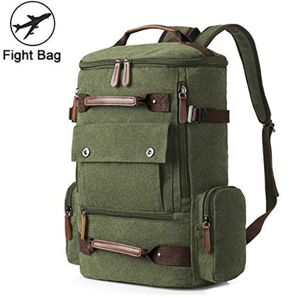 Canvas Backpack for Men, Yousu Man Vintage Travel Duffel Backpacks Large Capacity Rucksack