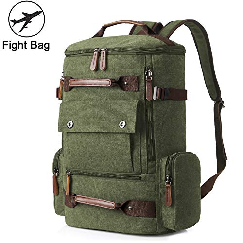 Canvas Backpack for Men, Yousu Man Vintage Travel Duffel Backpacks Large Capacity Rucksack