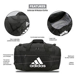 adidas Defender III medium duffel Bag, Onix Jersey/Black, One Size