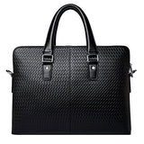 Saierlong New Mens Black Genuine Leather Briefcase Shoulder Laptop Business Bag