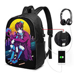 Ao No Exorcist Rin Work Bookbag College Bag 17in Laptop Backpack Fashion Travel Backpack With Usb Charging Port