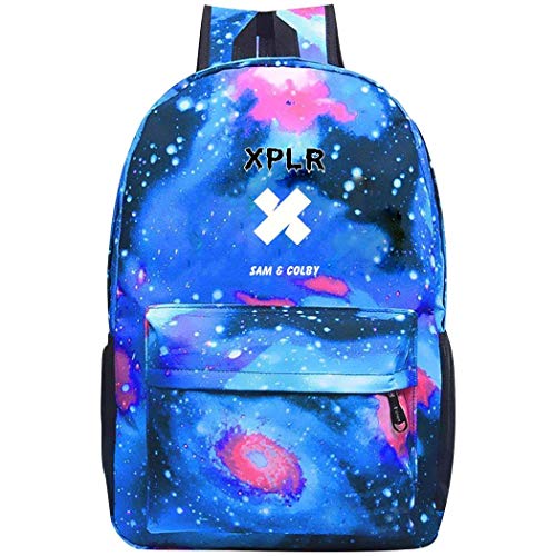 Sam-Adventure Colby-Xp-lr Galaxy Daypack Starry Sky School Bags Casual Backpack Bookbag Lightweight Blue