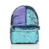 Sequin backpack for girl magic sequin backpack glitter backpack (Blue)