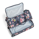 Vera Bradley Lighten Up Foldable Rolling Duffel, Tossed Posies