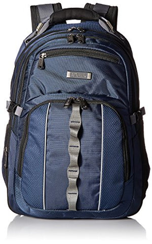 Kenneth Cole Reaction 1680d Polyester Expandable Double Gusset 17.3" Laptop Backpack, Navy