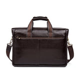 Bostanten Leather Briefcase Laptop Case Handbag Business Bags For Men Brown