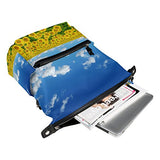 Colourlife Sunflower In The Field Stylish Casual Shoulder Backpacks Laptop School Bags Travel