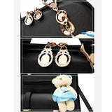 Bag Wizard Oasd Women'S Backpack Leather Multi Way Girls School Cartoon Pendant, Black