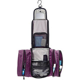 eBags Pack-it-Flat Hanging Toiletry Kit for Travel - (Eggplant)