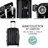 TPRC 20" "Nurmi Collection" Premium 8-Wheel Carry-On Luggage with TSA Lock System