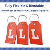 Initial Luggage Tag With Full Privacy Cover And Stainless Steel Loop – (Letter L)