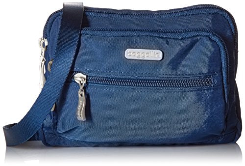 Baggallini Triple Zip Bag –Removable, Adjustable Strap Can Switch From Crossbody Bag To Wallet