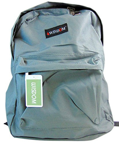 Wisdom Classic Basic Backpack Travel Rucksack, Grey