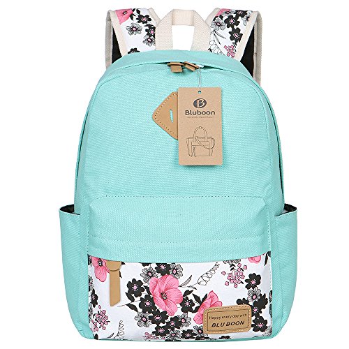BLUBOON Teens Backpack Set Canvas Girls School Bags, Bookbags 3 in 1 ...