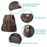 Laptop Backpack with USB Charging Port, P.KU.VDSL Travel Canvas Backpack for Men and Women, College School Bookbag Computer Bag Fits 17’’ Laptop