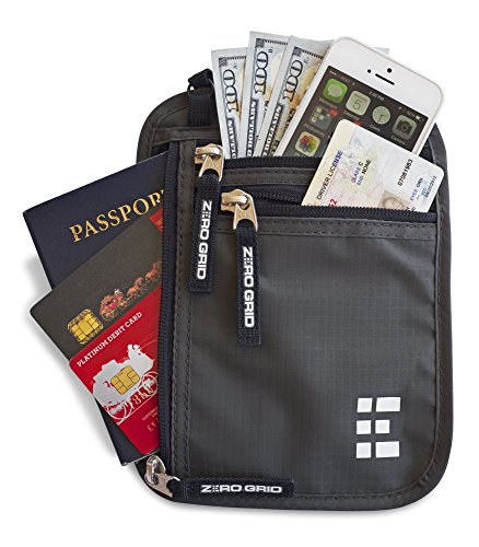 Shop Zero Grid Neck Wallet W/Rfid Blocking- C – Luggage Factory