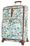 Lily Bloom Luggage Large Expandable Design Pattern Suitcase With Spinner Wheels For Woman (Aquarium
