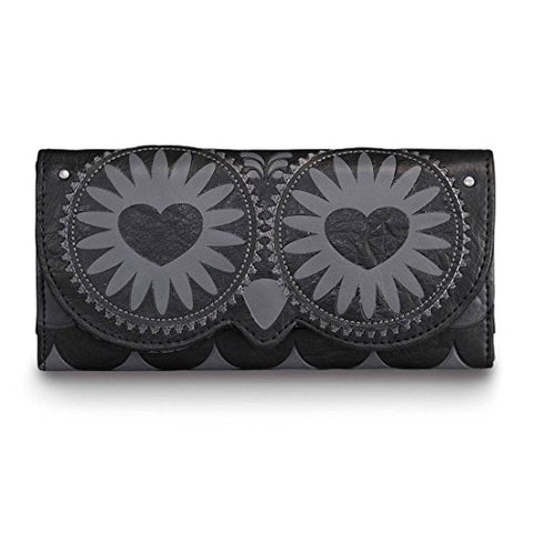 Loungefly Black Owl with Heart Eyes Face Wallet