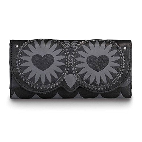Loungefly Black Owl with Heart Eyes Face Wallet