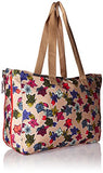 Vera Bradley Women's Lighten Up Expandable Tote, Falling Flowers Neutral