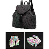 Diomo Geometric Lingge Women Backpack Luminous Mens Travel Shoulder Bag Rucksack (Luminous No.3)