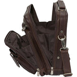 Piel Leather Deluxe Shoulder Bag, Chocolate, One Size