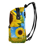 Colourlife Beautiful Sunflowers Stylish Casual Shoulder Backpacks Laptop School Bags Travel