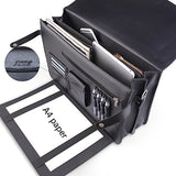 On Sale S-Zone Mens Microfiber Leather Flapover Briefcase Messenger Bag Fit 14 Inch Laptop Bag