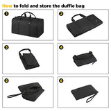 Gagaku 80L Foldable Travel Duffel Bag Packable Lightweight Duffle Large Flight Cabin Bags For