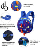 DB Dinosaur Toddler Mini Backpack with Leash, Anti-Lost Children Backpack, Kid snak Cartoon Backpack for Toddler Boys Girls 1-2 Years Old