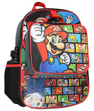 Nintendo 5 PC Shimmer Pixel Character 16" Backpack Combo Set