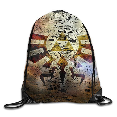 Zelda Logo Wallpapers Drawstring Backpack Travelling Bag