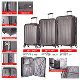 DUKAP Luggage Intely Smart Hardside 3 piece set 20''/28''/32'' with USB and integrated weight scale