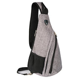 Freewander Nylon Sling Bag Shoulder Back Packs Crossbody Pack Chest Bags Black for Men (Gray)