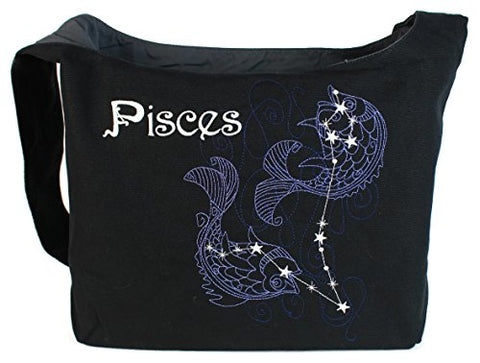 Dancing Participle Pisces Embroidered Sling Bag