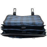 Ben Sherman Leather Double Compartment 15" Flapover Laptop Business Portfolio (RFID), Black