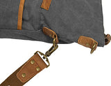 ECOSUSI Unisex Casual Hobo Canvas Cross Body Messenger Shoulder Bags Grey
