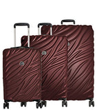 Delsey Paris Luggage Alexis 3-Piece Spinner Hardside Luggage Set (21"/25"/29") (Burgundy)