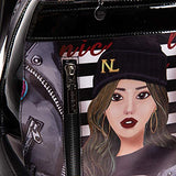 Studded Street Chic Printed Backpack