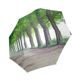 Travel Umbrella Windproof Compact Umbrella Automatic Foldable Trees