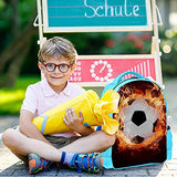 LORVIES Hot Soccer Ball Fires Flame Sports Backpack Kids School Book Bags for Elementary Primary Schooler for Boys